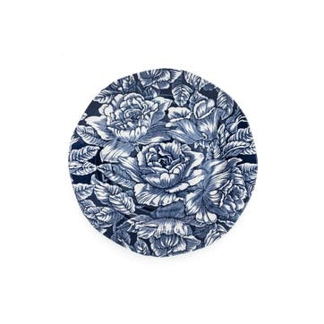 Ink Blue Hibiscus Side Plate