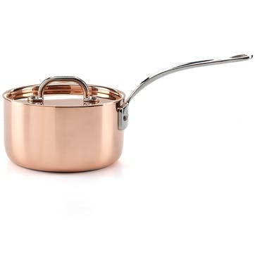 Induction Saucepan with Lid, 20cm, Copper