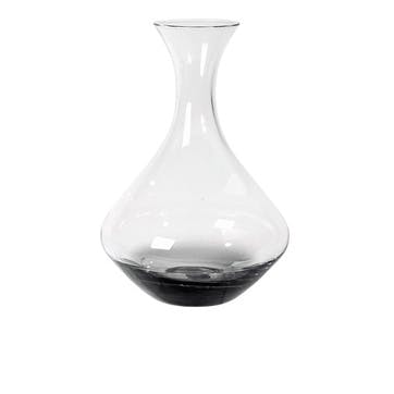 Glass Mouth Blown Decanter, Smoke