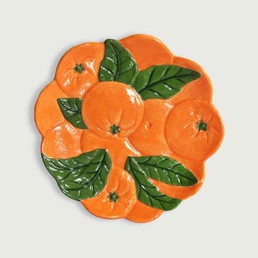 Orange Side Plate, D23cm, Orange