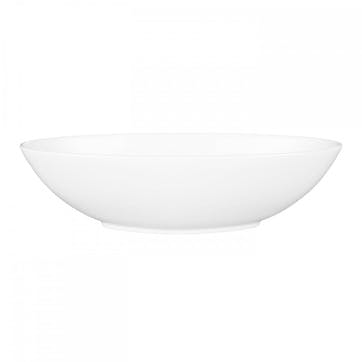 White Serving Bowl, Oval