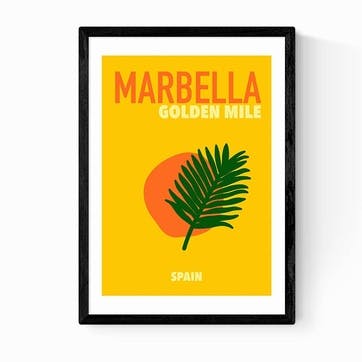 Mother & Sun Studio Marbella Golden Coast Print, Orange