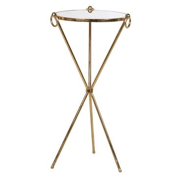 Glass cross side table, 77 x 39cm, Luna Home, gold