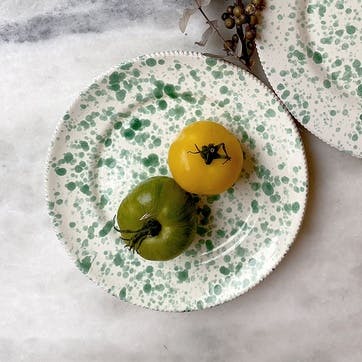 Splatter Side Plate D21cm, Pistachio