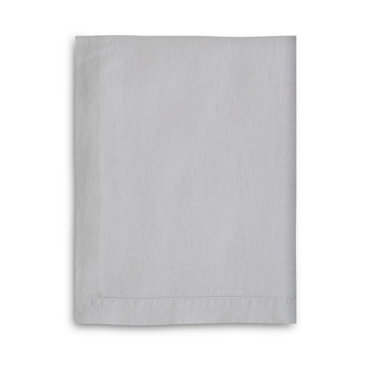 Mitered Hem Tablecloth, Dove Grey, 160 x 275cms