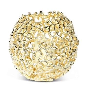 Coral Candle Holder H15 x D20cm, Gold