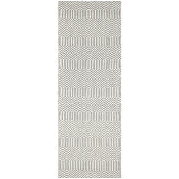 Sloan ethnic flatweave runner 66 x 200cm, silver