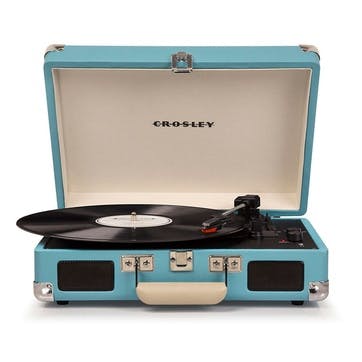 Cruiser Deluxe Plus Portable Turntable, Turquoise