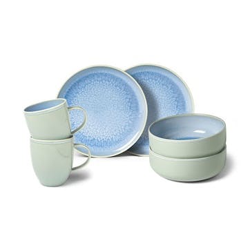Crafted Blueberry 6 Piece Breakfast Set , Blue
