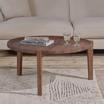 Umar Acacia Coffee Table, Dark Brown