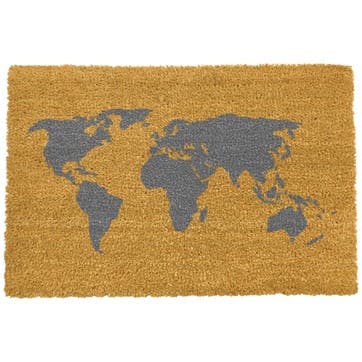 World Map Doormat, Grey