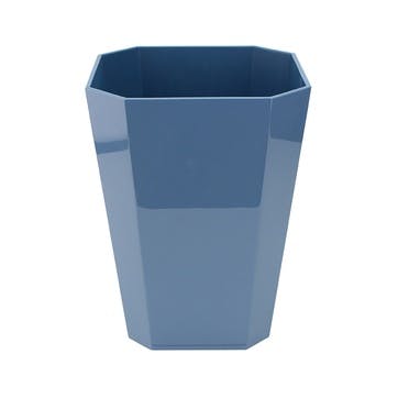 Octagonal Lacquer Bin H30cm, Denim