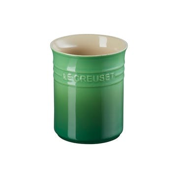 Stoneware Small Utensil Jar , Bamboo Green