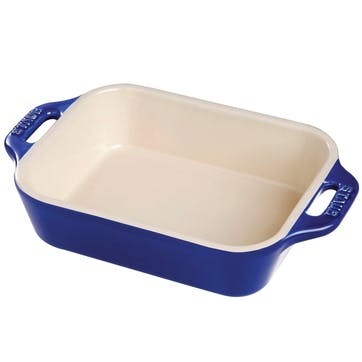 Rectangular baking dish, 40.5 x 25 x 7.6cm, Staub, dark blue