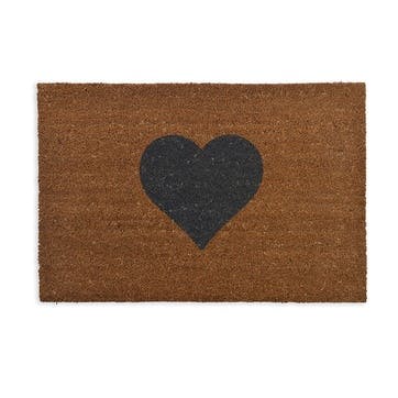 Heart Doormat L90 x W60cm, Beige