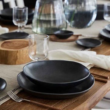 Livia Set of 6 Pasta Bowls D23cm, Matte Black