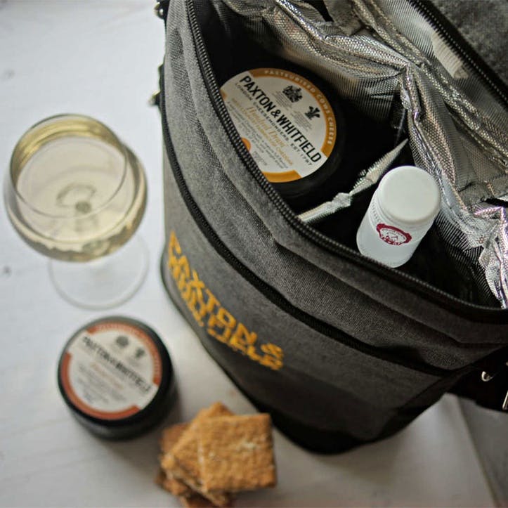 Cheese & Wine Cool Bag , Grey