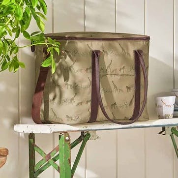 Animals of the Savannah Picnic Bag, Tan