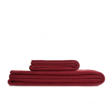 Fleece Throw 145 x 200cm, Wine