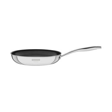 Grano Tri-Ply Shallow Non-Stick Frying Pan, Stainless Steel, 30cm