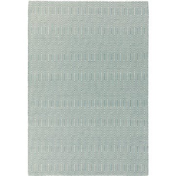 Sloan ethnic flatweave runner 66 x 200cm, Duck Egg