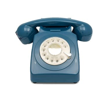 746 Rotary Telephone, Azure Blue