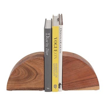 Retreat Set of 2 Arch Bookends H12 x W5cm, Brown