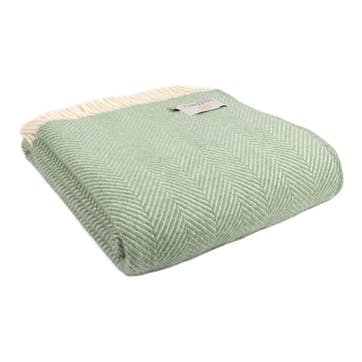 Fishbone Throw 150 x 183cm, Seagreen