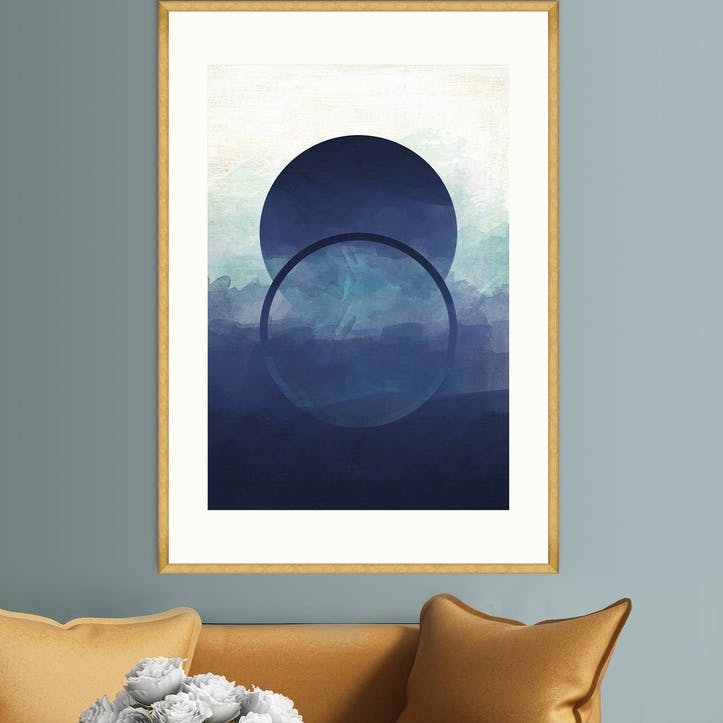 Abstract Ombre I Gold Framed Print, 70 x 100cm
