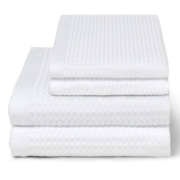 Waffle Hand Towel, H50 x W70cm, White