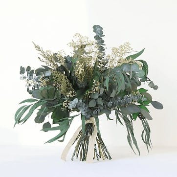 Large hand-tied bouquet, H42-48cm, Shida, Matcha