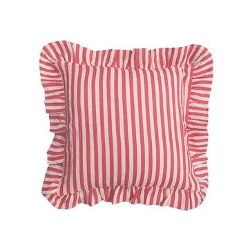 Candy Stripe Cushion 45 x 45cm, Cherry Red