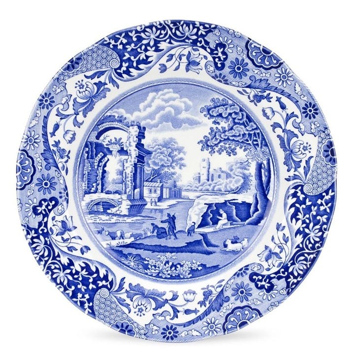 Blue Italian Plate, Set of Four - 27cm