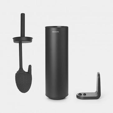 MindSet Toilet Brush and Holder , Mineral Infinite Grey