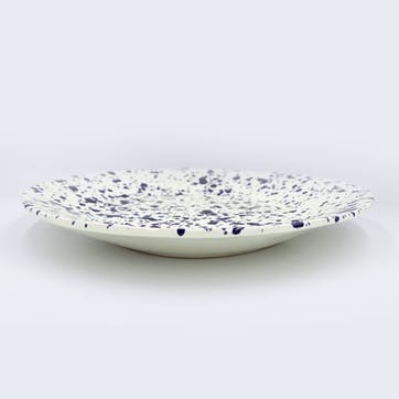 Splatter Shallow Serving Bowl D29cm, Blueberry