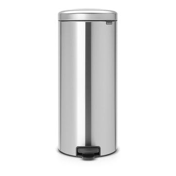 NewIcon Pedal Bin, 30L, Matt Steel Fingerprint Proof