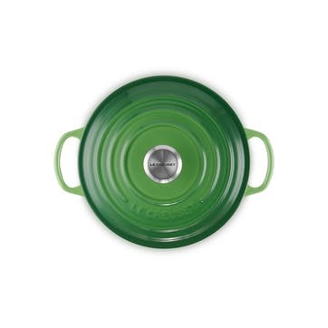 Signature Cast Iron Round Casserole 20cm, Bamboo Green