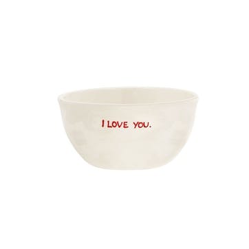 I Love You Bowl D17cm, Red