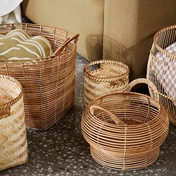 Safi Rattan Basket, Natural