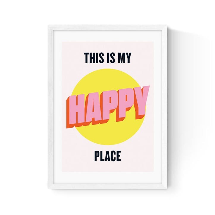 HollieGraphik Happy Place Framed Art Print, Multi