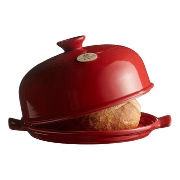 Bread cloche, 34 x 29 x 17cm, Emile Henry, burgundy