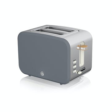 Nordic 2-Slice Toaster, Slate Grey