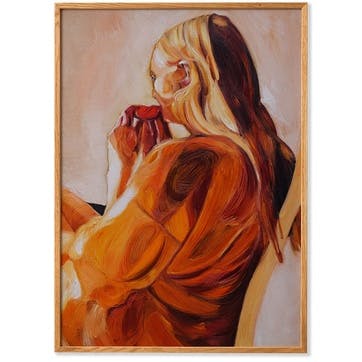 Blood Orange Framed Print 50 x 70cm, Orange