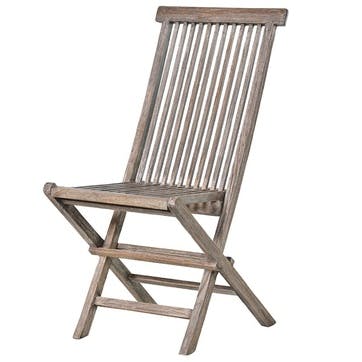 Grey Teak Folding Chair
