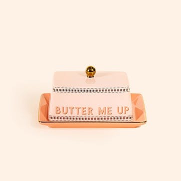 Slogan Butter Dish , Multi