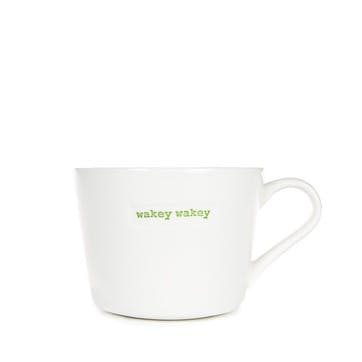 Wakey Wakey' Mini Bucket Mug 280ml, White