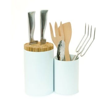 Knife & Spoon Utensils Storage, White