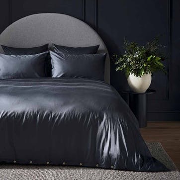 Luxe Cotton King Size Duvet Cover, Ink