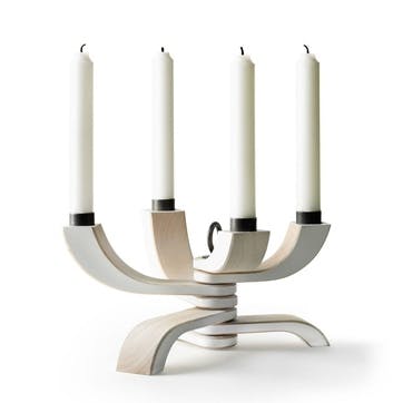 Nordic, Candle Holder, White