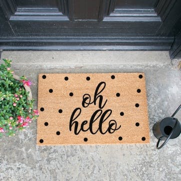 Oh Hello Dotty Doormat